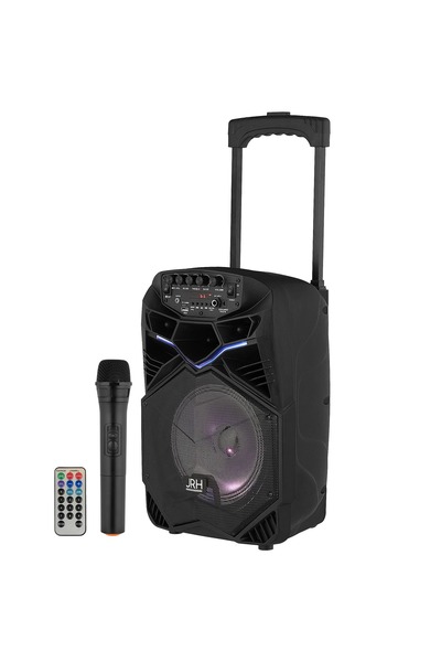 OEM Boxa tip troler JRH A85, 300 W, USB, Ασύρματο μικρόφωνο, Τηλεχειριστήριο