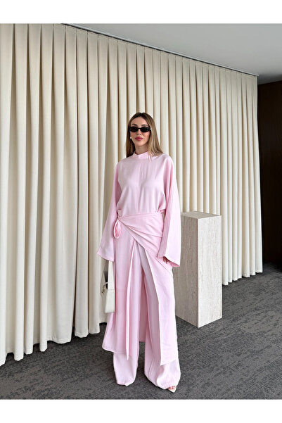 Laluvia Σετ κιμονό με ροζ αξεσουάρ δεσίματος - 8428