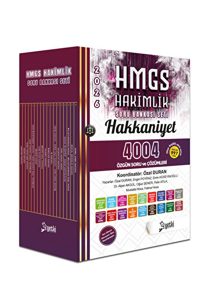 Yetki HAKKANİYET HMGS HAKİMLİK SORU BANKASI SETİ 2026