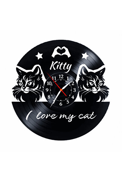 OEM ΑΓΑΠΩ ΤΗ ΓΑΤΑ ΜΟΥ - Ρολόι Τοίχου (Προσαρμόσιμο)