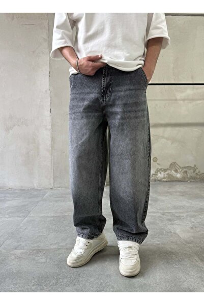 DIFRANSEL JEANS Washable Skarter Gray Baggy Jean