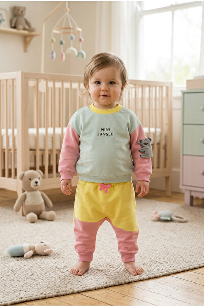 Harika KIDS Baby Girl Cotton Tracksuit Set Mini Jungle Printed Two Thread Com...