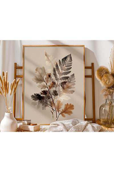 Tuba Decor Εικονογράφηση λεπτομέρειας φύλλου σε ξύλινο πλαίσιο ενός τεμαχίου