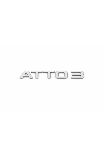 EDEXPORT Byd Atto3 Car Trunk Lettering 2.3X17.1Cm Gray Black Chrome