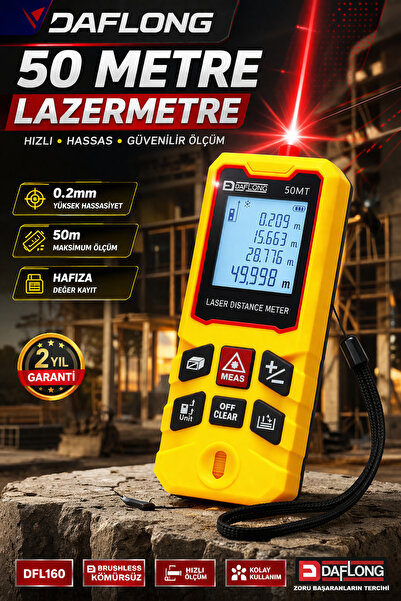 DAFLONG PRO 50 METRE DFL-160 LAZERMETRE