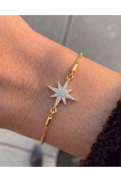 AccessoriesCınCık Kararmaz Çelik Bileklik | Kutup Yıldızı Kadın Kelepçe Bilek...