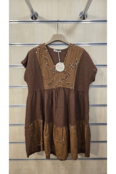 Park Moda Κοντό λινό φόρεμα