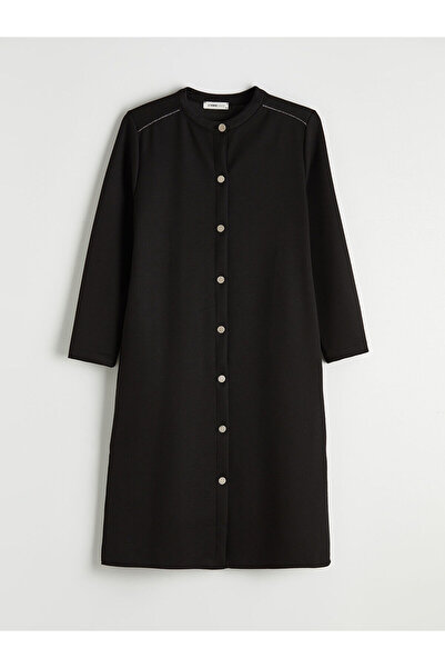 LC Waikiki NEVAVM Farkıyla LCW Grace Μαύρο οβάλ γιακά Γυναικείο Φεράκι - S6D0...