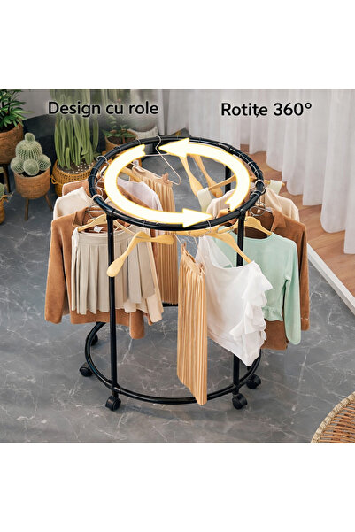 OEM 360 °   Περιστρεφόμενη κρεμάστρα ρούχων – Μαύρη