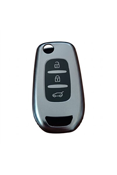 Oto Aksesuarcım Θήκη κλειδιού αυτοκινήτου από σιλικόνη συμβατή με Renault Meg...