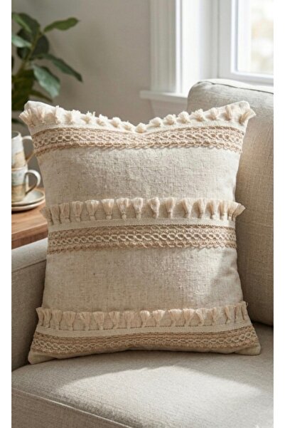 oiphome Μποέμ κάλυμμα καναπέ από λινό ύφασμα Ham dogal 43x43 υψηλής ποιότητας