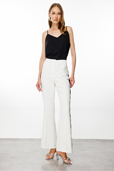 Moda İlgi Κομψό σχέδιο με λεπτομέρεια στο πλάι, ψηλόμεσο παντελόνι με φαρδιά ...