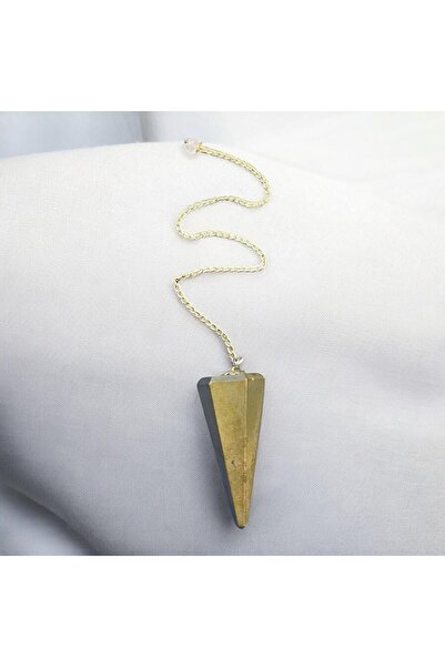 AURA STONE أوراستون بانديل من حجر البيريت الطبيعي - بندانة على شكل ميزان ثقل
