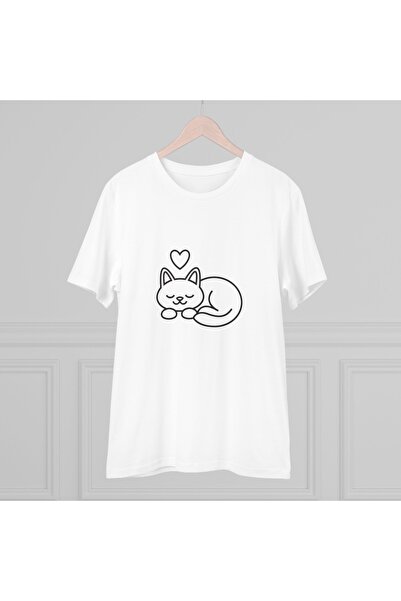 LADİJİTAL BASKI ÇÖZÜMLERİ Μπλουζάκι με Κοιμισμένη Γάτα