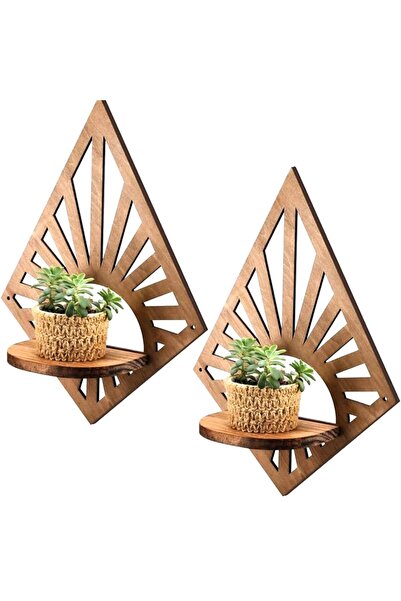 öyküdekor Ahşap Mdf 4mm Kalınlıkta Duvar Rafı (2 Parça) 23x30cm.