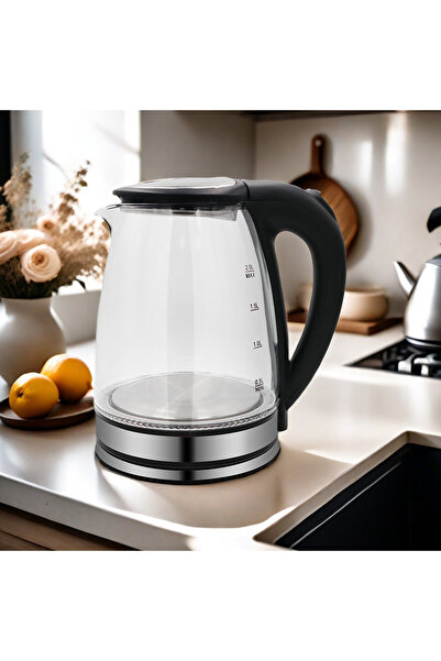 OEM Portable Electric Kettle 1500W Glass and Stainless Steel - Fast Boiling T...