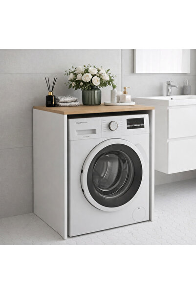 MELODİ DESİNG ÇAMAŞIR MAKİNESİ DOŞABI AHŞAP DESEN KOMBİNLİ