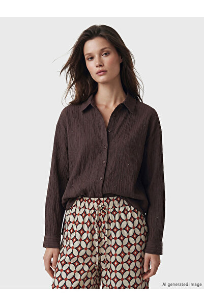 LC Waikiki NEVAVM Farkıyla LCW Modest Γυναικείο πουκάμισο τουνίκ με υφή και λ...