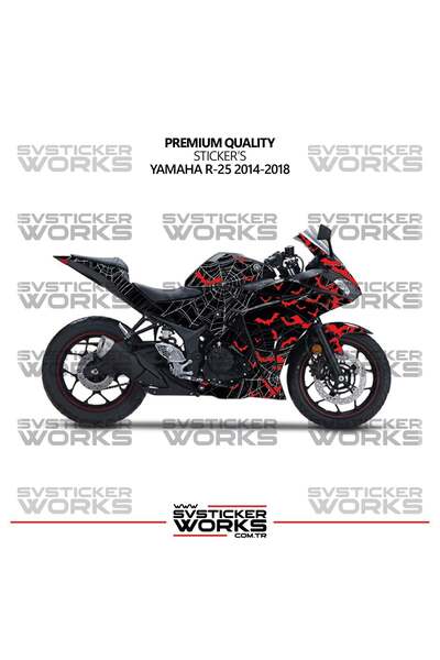 ARONA Yamaha R25 Kaplama Sticker Crimson Web Design Motor Kaplama Modeli Hazı...