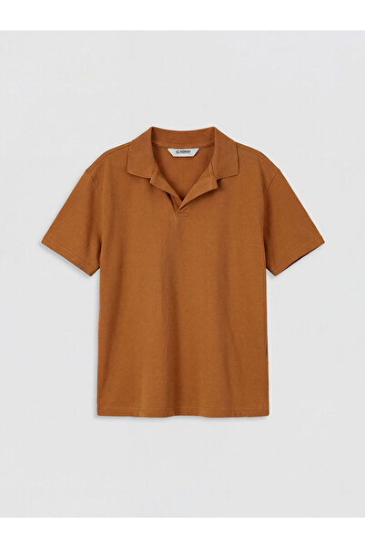 LC Waikiki Brown Polo Collar Boys' T-Shirt from Güli̇s Gi̇yi̇m