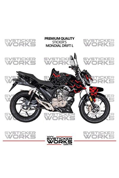 ARONA Mondial Drift L Kaplama Sticker Crimson Web Design Motor Kaplama Modeli...