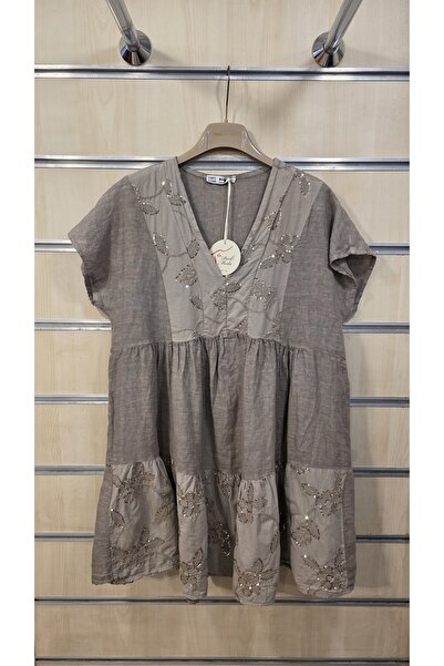 Park Moda Κοντό λινό φόρεμα