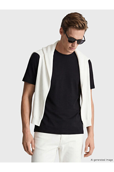 LC Waikiki Nevavm Differential Oval Collar Men's T-Shirt