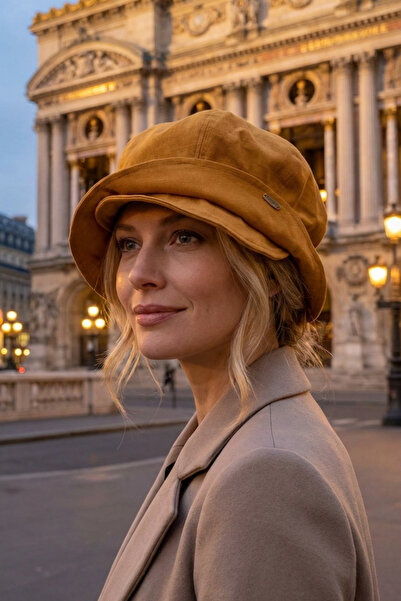 LAGRANZE Γυναικείο λινό καπέλο με ελαφρύ γείσο στο μπροστινό μέρος, άνετο καθ...