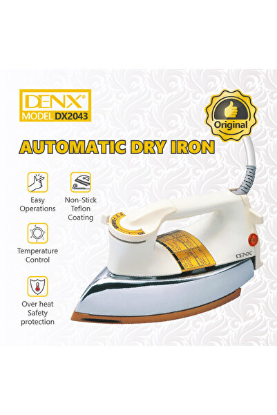 Dinx مكواة أوتوماتيكية مع نظام أمان متطور واعدادات حرارة متنوعة لكي مختلف الم...