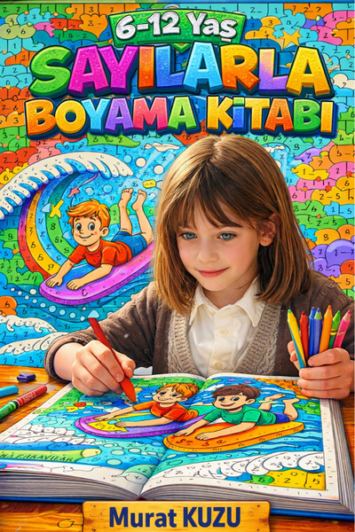 Enine Boyuna Eğitim 🎨 6–12 Yaş Sayılarla Boyama Kitabı (Kodlarla Boyama)
