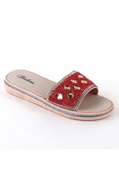mm Women's slippers decorated with stones 896-DIAMOND-PINK