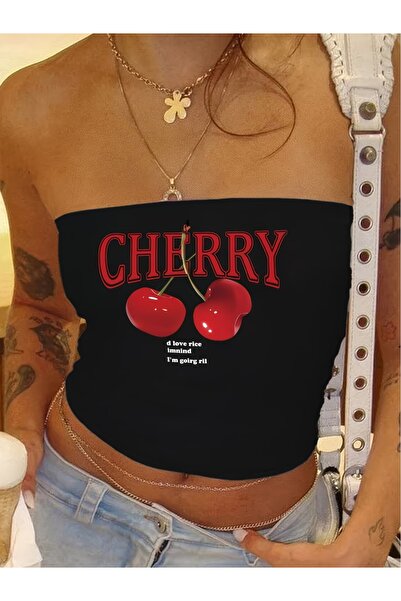 Toum Γλυκό Κεράσι Στράπλες Κροπ