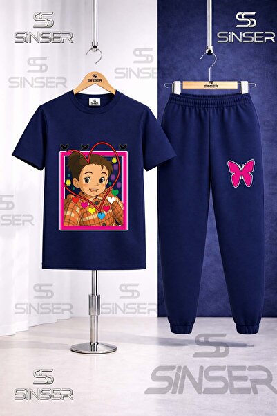 SS SİNSER Set de trening pentru copii CRN GIRL HEART cu imprimeu