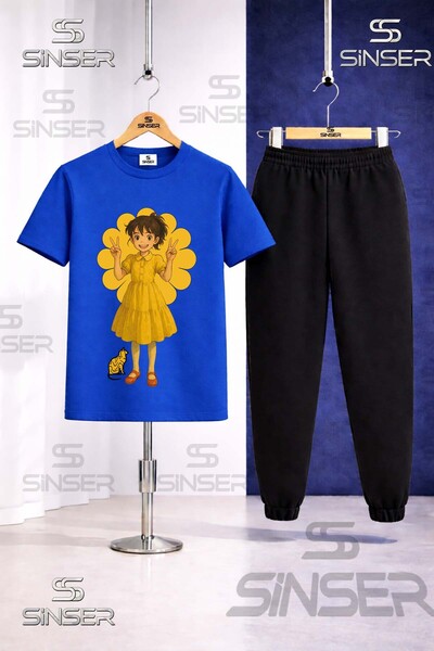 SS SİNSER Детски комплект HVN GIRL ANIME с щампа: тениска и долнище на анцуг
