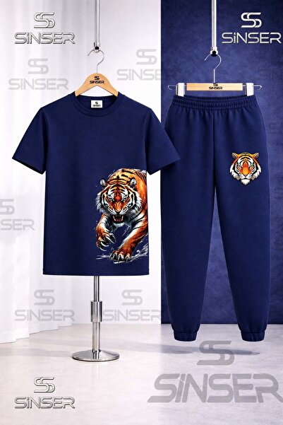 SS SİNSER Παιδικό Σετ Φόρμας με Μπλουζάκι με Στάμπα TIGER SIDE PENCE