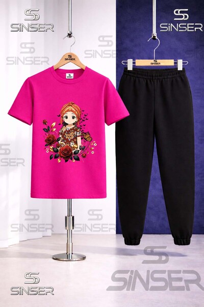 SS SİNSER Παιδικό σετ φόρμας με στάμπα JYN ANIME GIRL