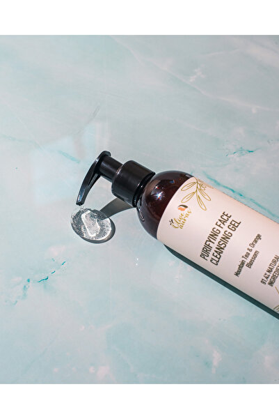 Olive Auras Purifying Face Cleansing Gel 91% Natural Ingredients Cleanse & Refresh 200ml