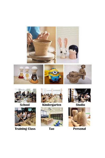 ZCM-HAPPY 8 Piece Smoky Clay for Various Pottery Wheels DIY Pottery