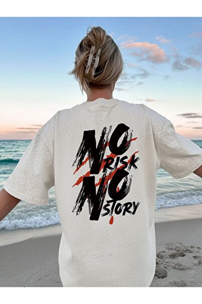 trendypassion Μπλουζάκι Unisex με στάμπα No Risk No Story