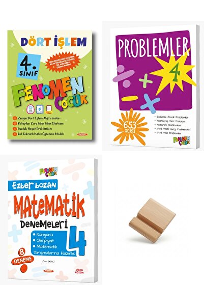 Fenomen Yayıncılık Fenomen 4. Sınıf Dört İşlem Problem ve Matematik Denemeler...
