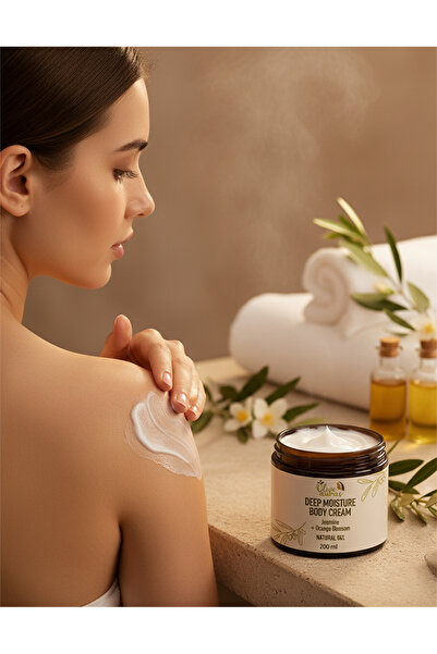 Olive Auras Deep Moisture Body Cream 94% Natural Ingredients Skin Hydration Cream 200ml