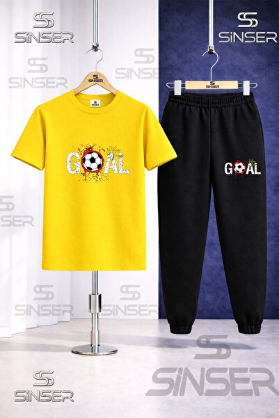 SS SİNSER Παιδικό Σετ Φόρμας με Στάμπα GOAL LEKELI WRITING TOP και Μπλουζάκι