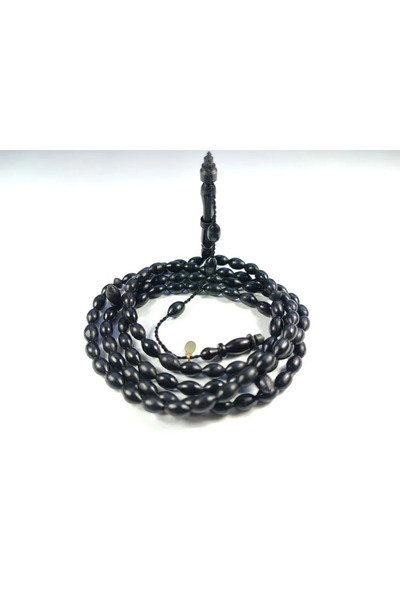 İskeçe Tesbih Junaid Hasan Masterpiece Handcrafted Signature Black Kuka Praye...