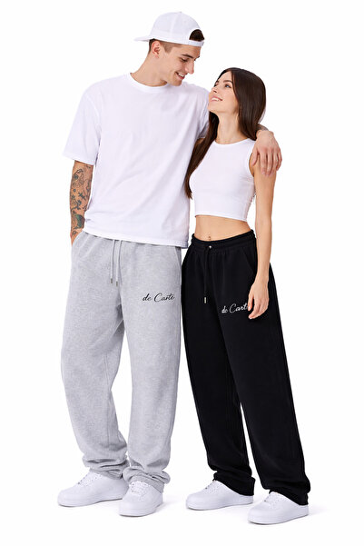 De Carte Σετ 2 τεμαχίων μαύρο-γκρι φόρμες με υπογραφή και πώματα στα πόδια