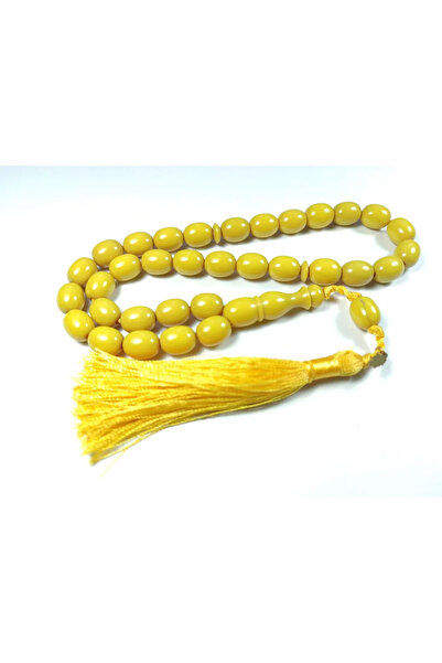 İskeçe Tesbih Ebu Zeyn Master's Work: Signed and Sealed Crimped Amber