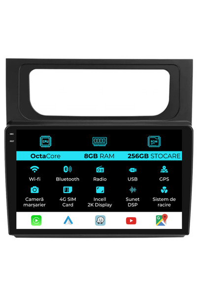 NavStore Navigatie Dedicata Volkswagen Touran (2010-2015), 2K, 8Gb Ram, 256Gb...