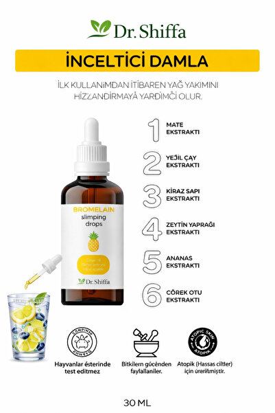 Dr Shiffa Bromelain Bitkisel Form Ve Detoks Damlası 30 ml