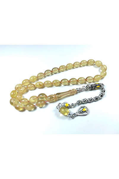 İskeçe Tesbih German Silver Tassel Combination 0.6 Delim Crimped Amber