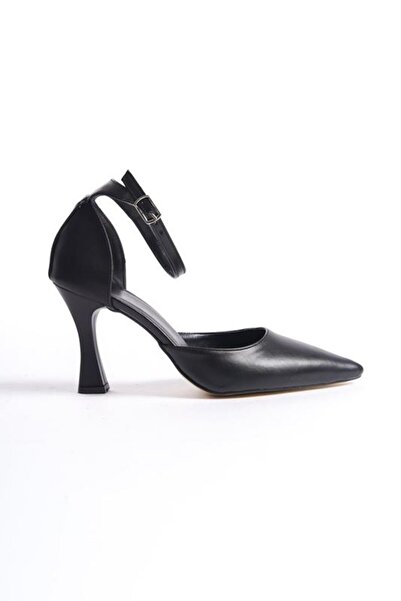 Gökhan Talay Jany Black Skin Medium Heels (8 cm) Classic Heels Shoes