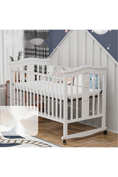 Trendbaby Stylish Wooden Baby Crib with Slim Design and Comfortable Sleeping ...